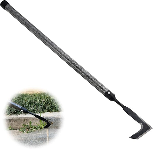 Lilyvane Crack Weeder for Crevice Weeds Weeding: 59” Long Handle, Heavy Duty Carbon Steel Weed Puller for Sidewalk Paver Deck Boards Weed Removal