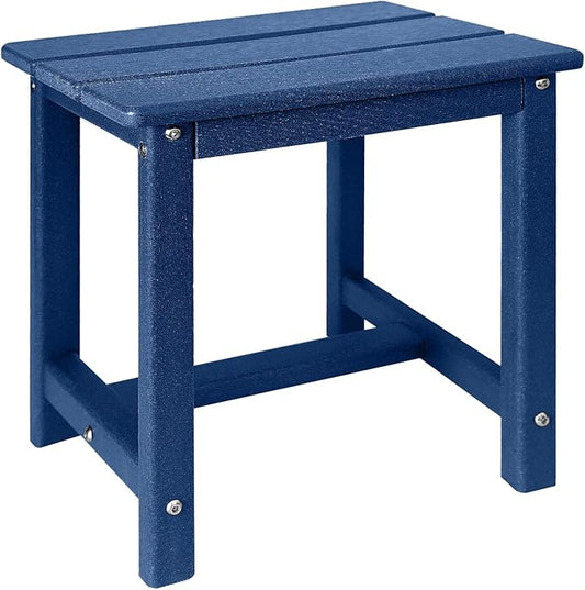 GARDENSTAR Adirondack Square Side Table,one-Tier Outdoor end Table, Patio Side Table for Pool,Porch,Backyard,Relaxing Companion (Blue)