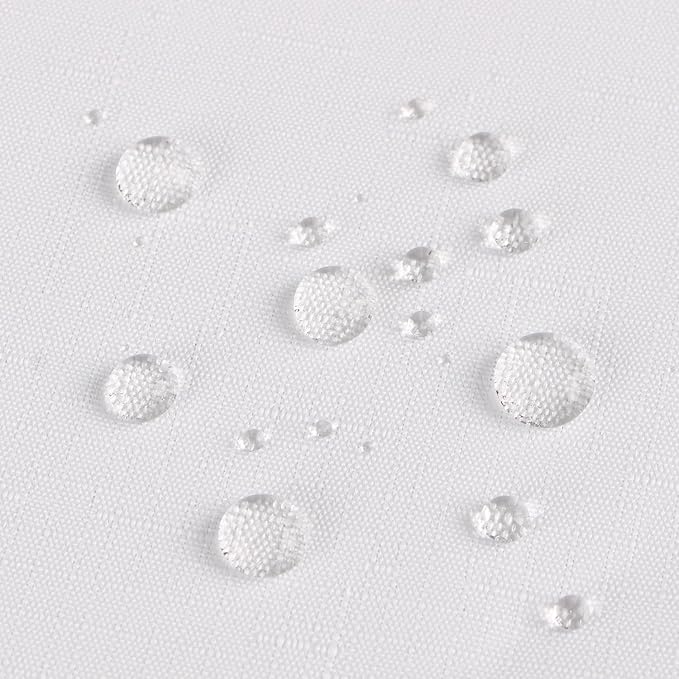 Outdoor Tablecloth Wrinkle-Free Stain Resistant Waterproof Polyester Fabric Table Cover with Zipper Umbrella Hole for Picnic/Party/Dinner/Patio Garden(70inch Round,Zippered,White)