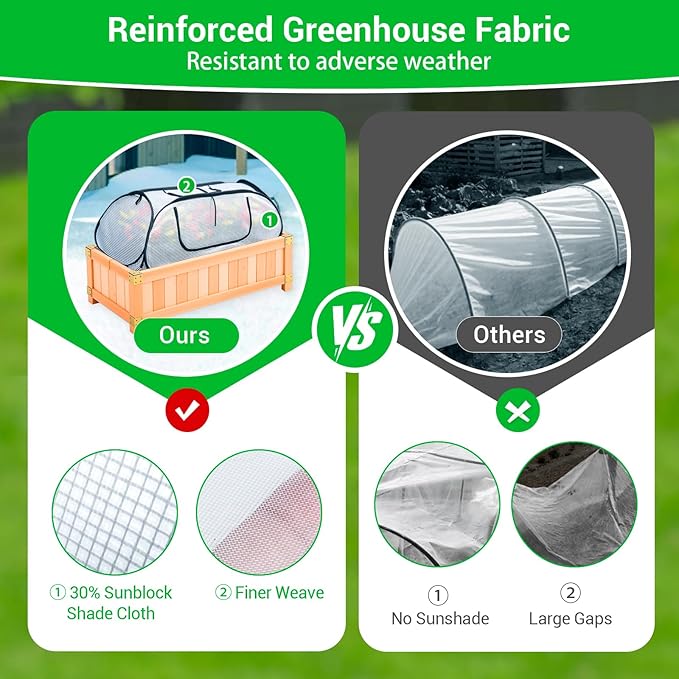 Garden Covers for Raised Beds, Pop Up Raised Garden Bed Cover, Garden Row Plants Cover Accelerator, Greenhouse Cover for Protecting Seedlings Fruits Vegetable Rows 45" L x 22" W x 16" H(2 Pack)