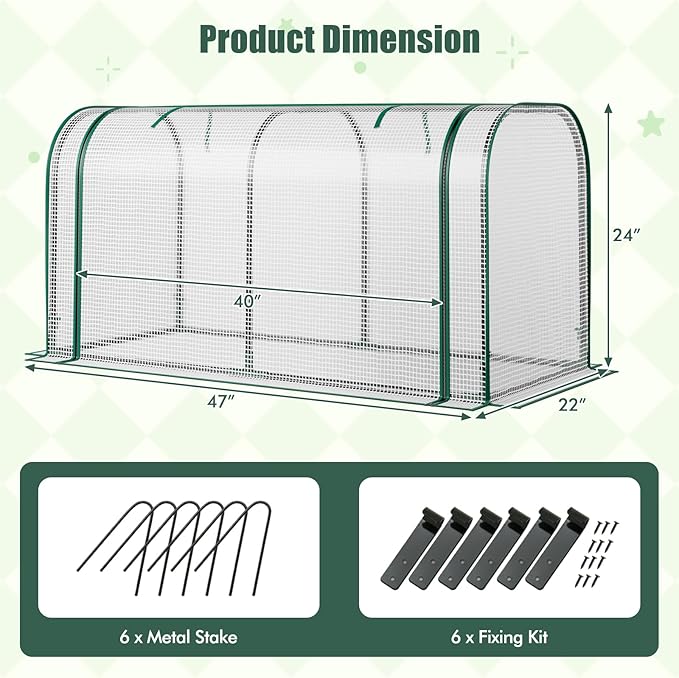 Happygrill Raised Garden Bed with Greenhouse Cover, Raised Bed with Legs & Drainage Holes for Herbs, Vegetables, Outdoor Wood Elevated Planter Box for Patio, Backyard, Balcony (White+Natural)