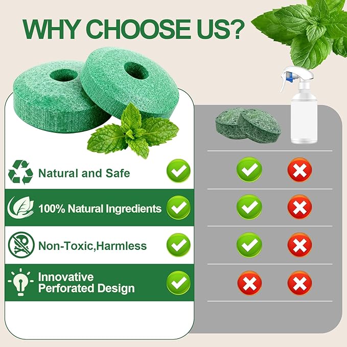 Rodents Repellent with Peppermint Oil - Mouse, Rat & Squirrel Repellent for Garage, Attic, Car Engines, Natural Mice/Mole Deterrent for Indoor/Outdoor, Safe vs Moth Balls & Traps (24 Pack)
