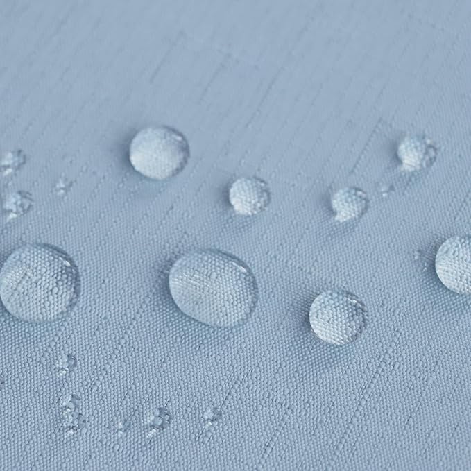 Outdoor Tablecloth Wrinkle-Free Stain Resistant Waterproof Polyester Fabric Table Cover with Zipper Umbrella Hole for Picnic/Party/Dinner/Patio Garden(60×60inch Square,Zippered,Blue Fog)