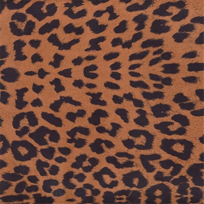 Convenience Concepts Designs4Comfort 5th Avenue Upholstered Storage Ottoman 24" - Contemporary Foot Stool and Seat with Hinged Lid for Living Room, Dining Room, Office, Forest Leopard Print Fabric