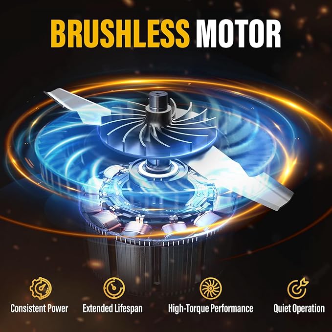 13 Inch Cordless Lawn Mower, Compatible with Dewalt 20V MAX Battery, Brushless Electric Mower with 8 Gallon Grass Bag, 5-Level Height Adjustment, for Small Yard/Garden (Battery Not Included)
