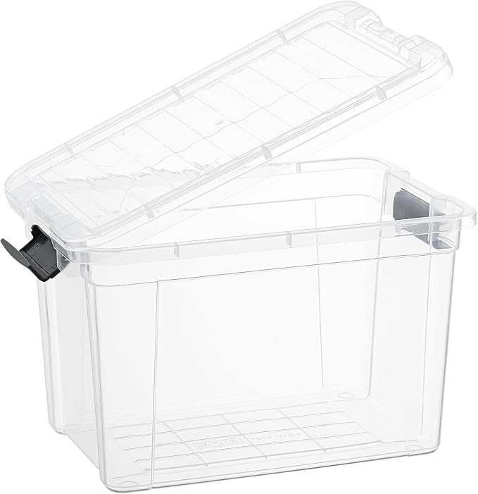 Superio 8.7 Quart Clear Plastic Storage Boxes with Lids, Stackable Organizer Containers, BPA-Free Storage Bins for Home, Office, School & Dorm, 5 Pack