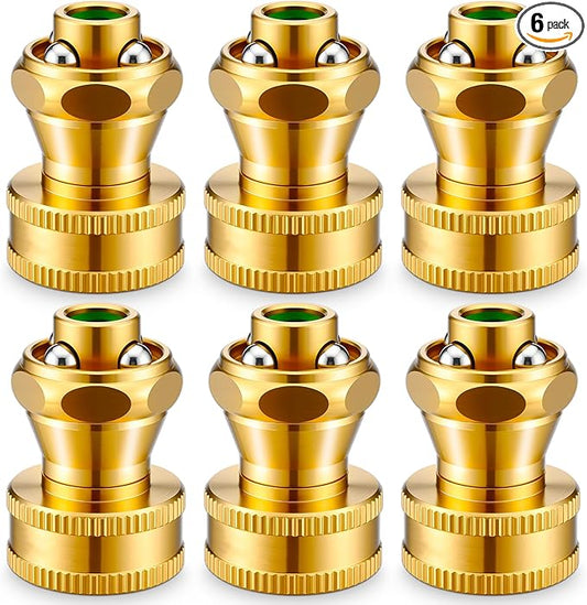 Hotop Big Shot Nozzle Power Brass Hose Nozzle Adjustable Twist Sprayer for Garden (6, 3/4inch)