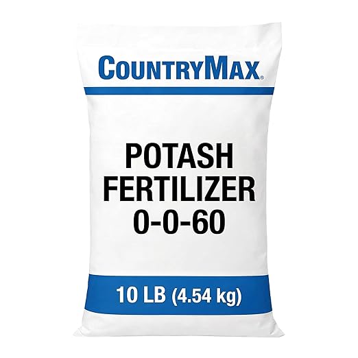 CountryMax Potash 0-0-60 Fertilizer 10 lb – High Potassium Plant Food for Strong Roots, Improved Yield & Plant Health for Lawn & Garden