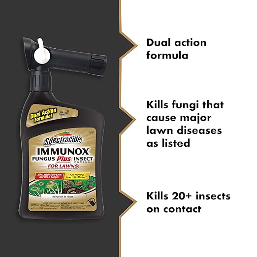 Spectracide Immunox Fungus Plus Insect Control For Lawns 32 Ounces, Dual Action, Hose-End Concentrate