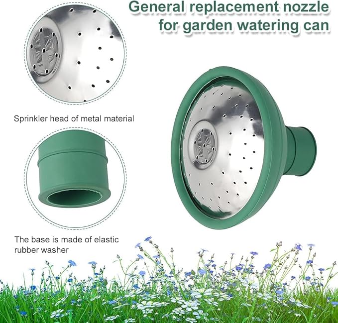 Green Universal Garden Watering Can Rose Head Water Sprinkler Sprayer Fit All Watering Can Rose Spout Cover Nozzle Replacement Garden Tool Gardening Equipment