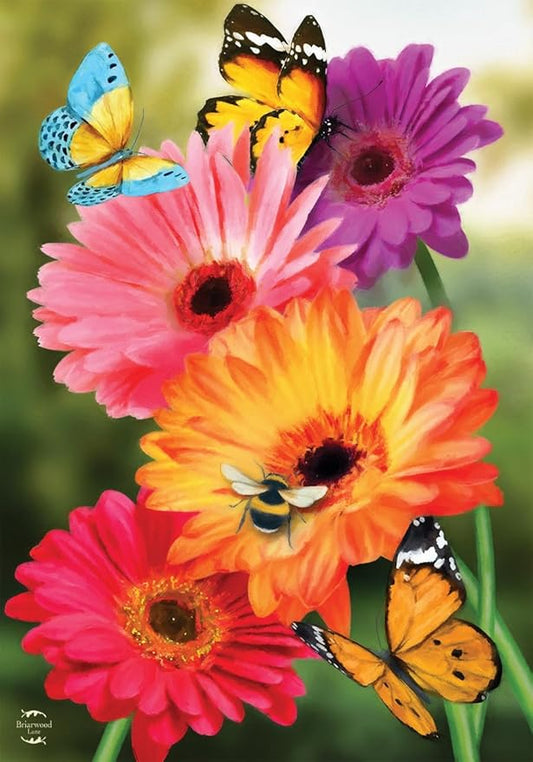 Briarwood Lane Garden Gerber Daisies Spring Garden Flag