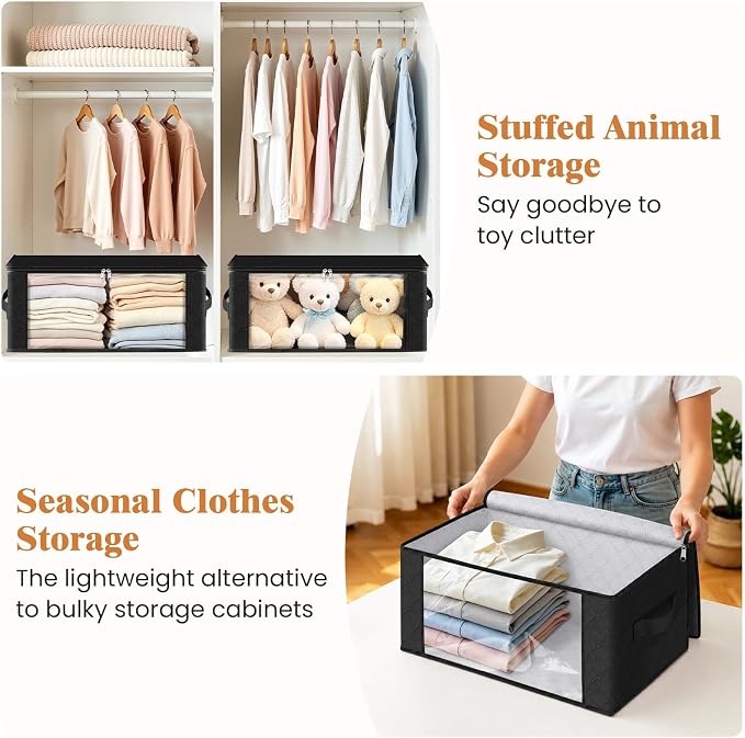 Fab totes 35L Closet Organizers, Foldable Under Bed Storage Containers