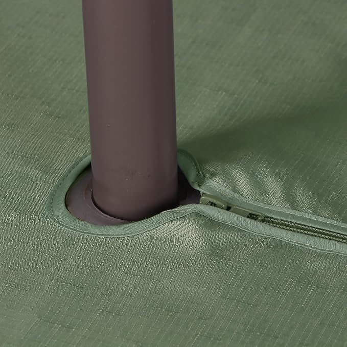 Outdoor Tablecloth Wrinkle-Free Stain Resistant Waterproof Polyester Fabric Table Cover with Zipper Umbrella Hole for Picnic/Party/Dinner/Garden(60×60inch Square,Zippered,Sage Green)