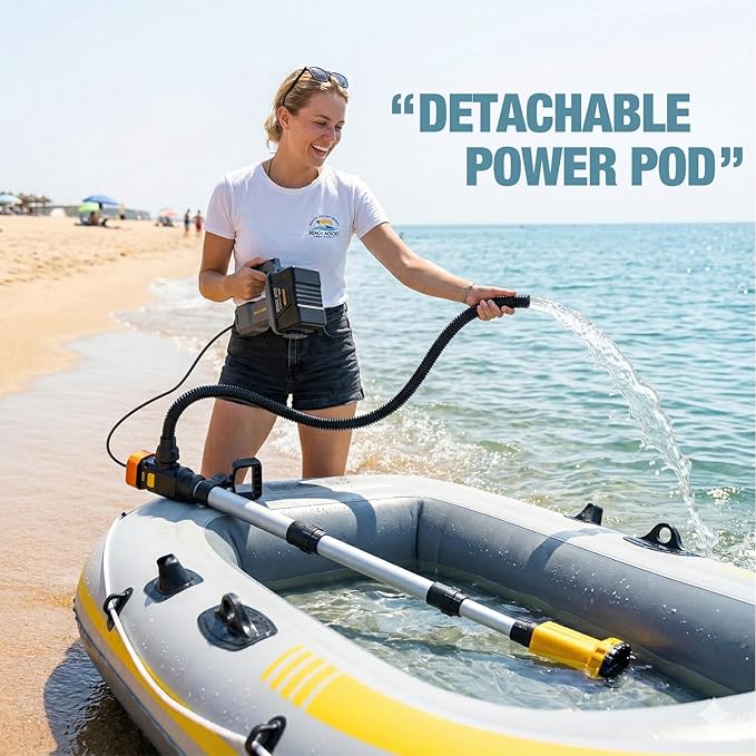 Cordless Stick Water Transfer Pump Compatible with Dewalt 20V Battery(Tool Only), 740GPH Cordless Water Pump Submersible Sump Pump,Telescoping Pole Utility Pump for Pool Garden Pond