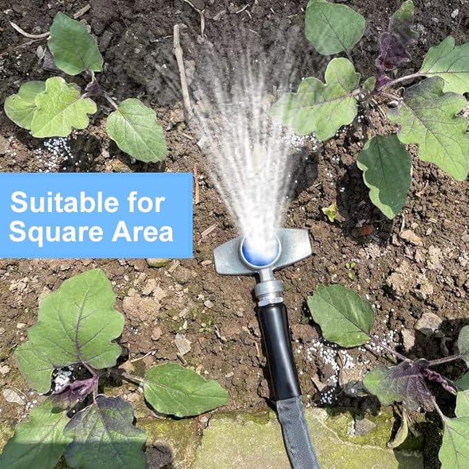 360 Degree Metal Spot Sprinkler 2 Pack, Outdoor Garden Watering Sprinklers for Yard Small Areas Lawn with Gentle Water Flow, Coverage Up to 30FT