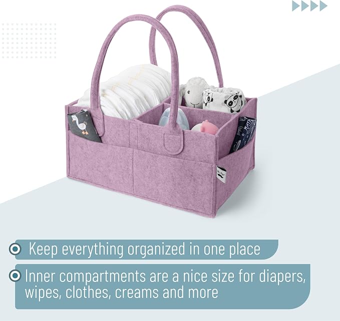 Mr. Pen- Baby Diaper Caddy Organizer, Orchid Mist