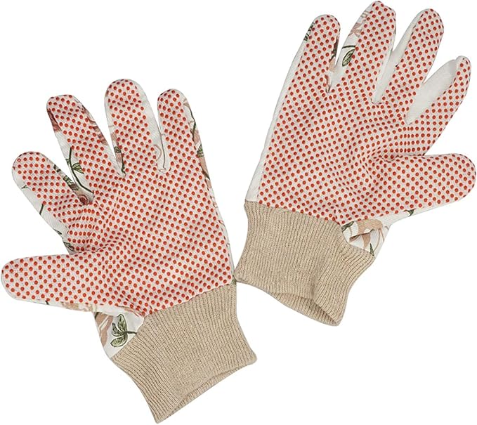 Yopay 6 Pairs Gardening Gloves for Women, Soft Jersey Garden Glove, Rubbuer Dots Cotton Working Gloves for Men, Planting, Seeding, Fishing, Restoration Work, 3 Colors