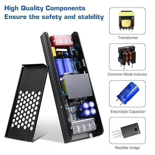 12V Power Supply 100W 8.3A Slim LED Driver, AC 100-250V to DC 12V Switching Power Supply, Constant Voltage Transformer for LED Strip Lights, Cabinet Lighting, CCTV Camera