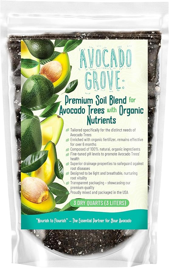 GARDENWISE Avocado Tree Soil – Premium Organic Potting Mix for Avocado Trees | Tailored pH & Organic Nutrients | Fast-Draining & Moisture-Retaining | Indoor & Outdoor Use (1 Quart)