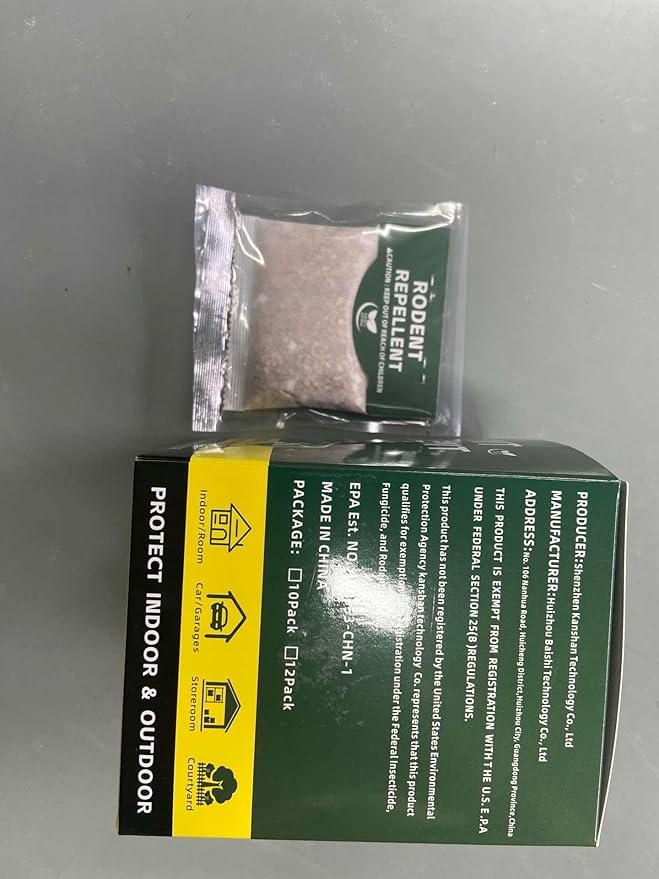 2026 New Mouse Repellent Pouches, Peppermint Oil for Rodent, Mice, Mouse, Rats, Spider, Roach, Insect Control Indoor Outdoor, Pest Deterrent Replace Trap Family & Pet Safe,10Pack