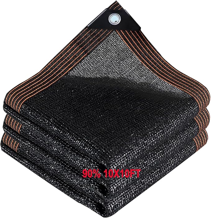 Outdoor Shade Cloth 90% Sunblock Shade Mesh Tarp with Grommets for Garden Greenhouse Pergola Patio Plants Chicken Coop Porch Dog Kennel Cover 3 x 6.5
