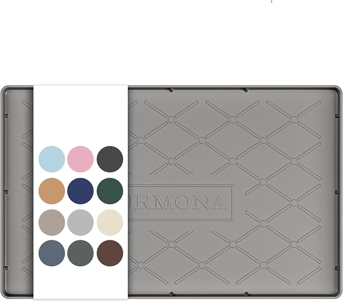 URMONA Under Sink Mat 16 x 10 in, Waterproof Silicone Cabinet Protector
