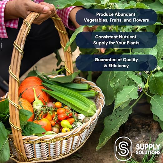 Supply Solutions 16-16-16 Complete Lawn & Garden All Purpose Granular Fertilizer - The Ultimate Plant Food for Lush Greenery & Vibrant Blooms - for All Plants, Vegetables, Fruits, and Berries - 50lbs