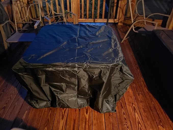 Table Cover,51"(L) x 29"(W) x 28"(H),Outdoor Lawn Waterproof Garden Furniture Cover,Durable Windproof, Fits Rectangle Patio Table