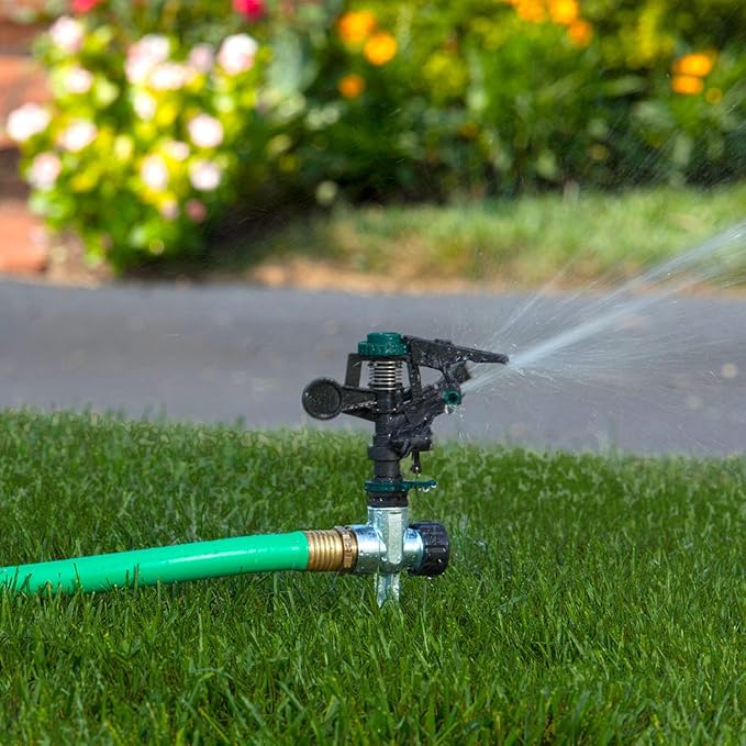 Melnor 65176AMZ Pulsating Sprinkler Dual Pack with Metal Spike