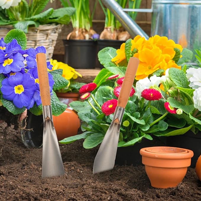 BESPORTBLE 2Pcs Garden Hand Trowels Heavy Duty Transplanter Trowel Set 12In Stainless Steel Flower Planting Tools for Soil Digging Cultivating Weeding