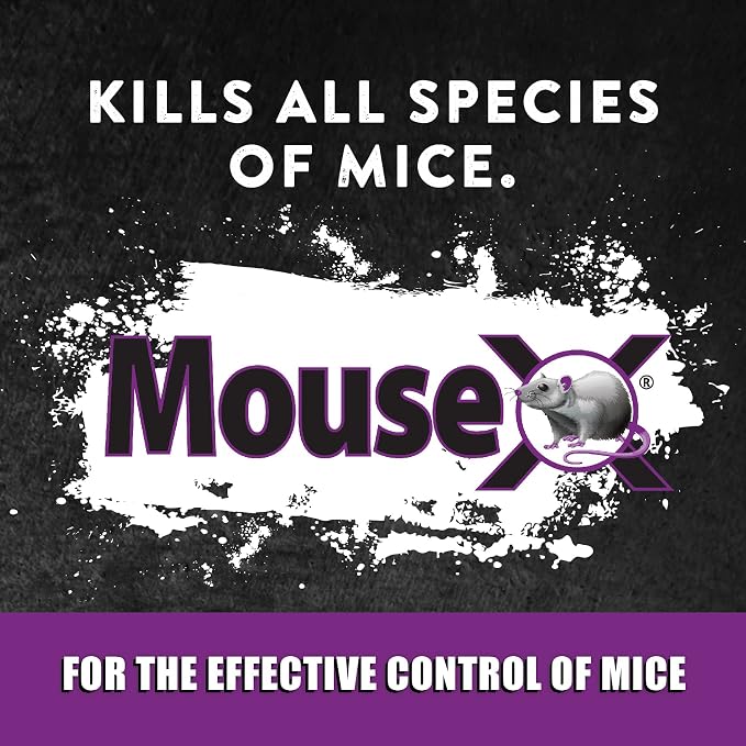 MouseX Rodent Control Bait Trays for Rats & Mice – Poison Free, Pet Safe |Indoor & Outdoor Use Pellets |3 oz Trays - 8 Pack