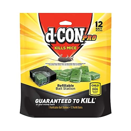 d-Con Corner Fit Mouse Poison Bait Station With 1 Station And 12 Refill Baits
