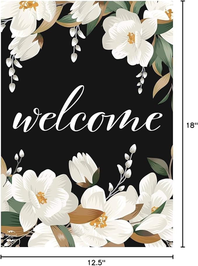 Briarwood Lane White Magnolias Spring Garden Flag