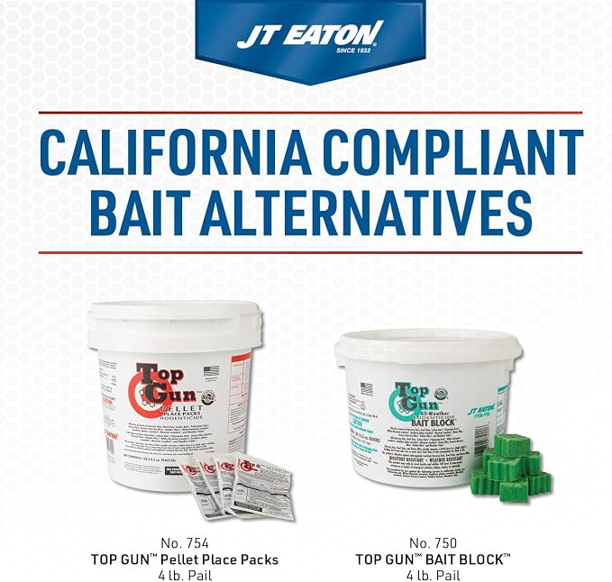 JT Eaton Bait Block Peanut Butter Flavor Rodenticide – 9 lb. Pail – Effective Rodent Control Bait Blocks – Long-Lasting and Easy to Use | 1 oz Anticoagulant Bait Blocks; Peanut Butter Flavor; For Use in Tamper-Resistant Bait Stations; 9 lb Pail