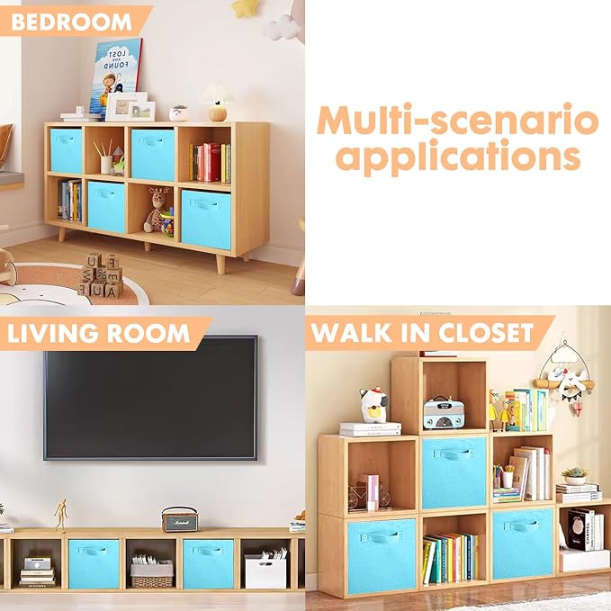 ShellKingdom Storage Bins, Foldable Fabric Storage Cubes And Cloth Storage