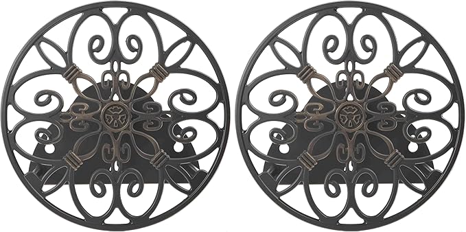 Liberty Garden Products 670 Wall Mounted Decorative Hose Butler, Holds 125-Feet of, Black (Pack of 2)