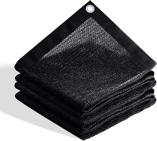 VICLLAX 70% Shade Cloth, 9x14FT Durable Black Mesh Trap with Every 3 FT Grommet, Sun Shade Fabric Netting for for Plants Cover, Greenhouse, Chicken Coop, Barn Kennel, Garden Patio