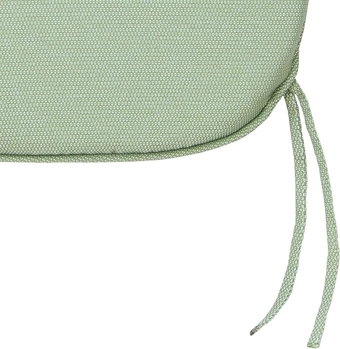 SleepMan Outdoor 17"x16" Chair Cushions with Ties Set of 6, Water Resistant All Weather U-Shape Seat Pads for Patio Garden Furniture Indoor Fade Resistant Patio Cushions (Light Green)