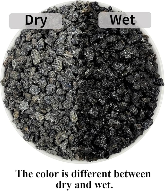 YISZM Black Horticultural Lava Rocks for Plants, 2lb Succulents Cactus Bonsai Soil Volcanic Rocks for Aquarium Outdoor Decorative Stones for Craft Projects, Vase Fillers
