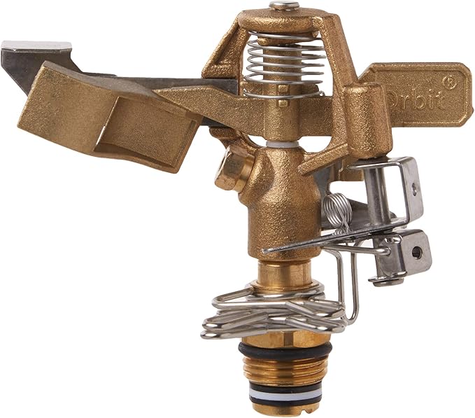 10-Pack Orbit 1/2" BRS Sprinkler Head, Connection, Silver and Gold