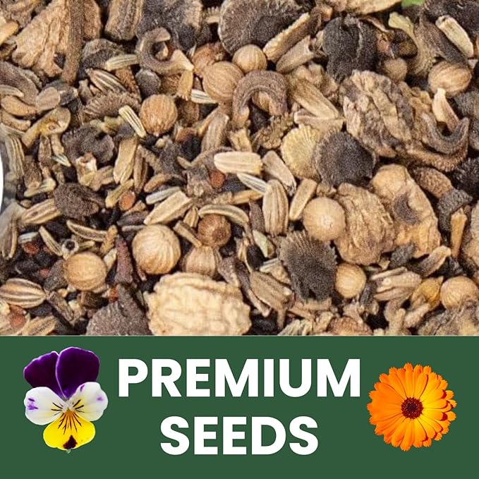 Gourmet Edible Mix – 1,000 Premium Seeds for Planting – Fresh Culinary Flowers & Herbs – 2026 Season – 5 Gram Pouch