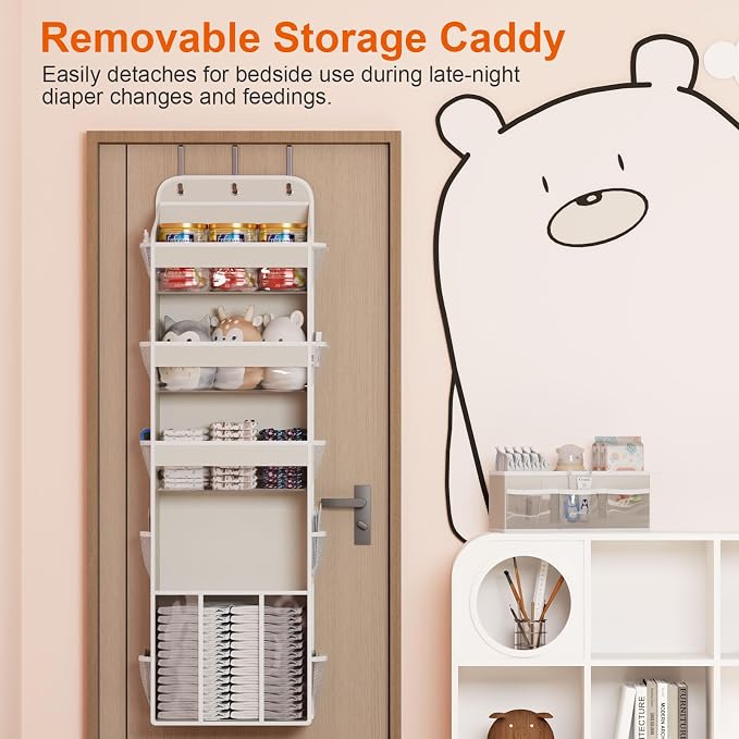 OneDream 5-Tier Over the Door Organizer, Baby Clothes Organizer for Nursery