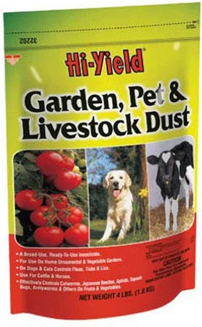 Voluntary Purchasing Group 32202 Hi-Yield Garden Pet and Livestock Dust Insect Control, 4-Pound