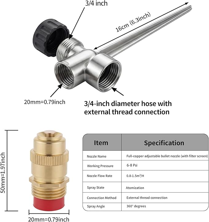 Lawn Sprinkler for Yard, 2 Pack Coverage Metal Water Sprinklers with Aluminum Alloy Stake Base, Adjustable Brass Nozzle for Yards Garden Vegetable Small/Medium Lawn Irrigation