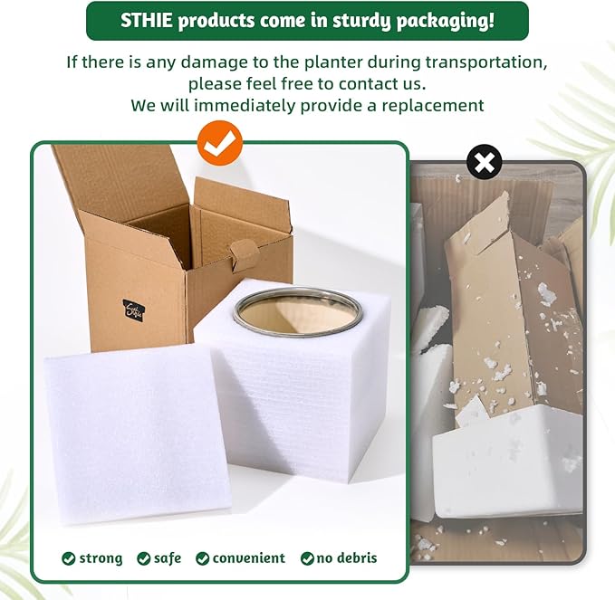 STHIE Ceramic Plant Pots with Drainage Holes and Saucers, Round Flower Pots for Indoor Plant, Diameter 3.3/4.3/5.5 Inches Small Flower Planters Set of 3