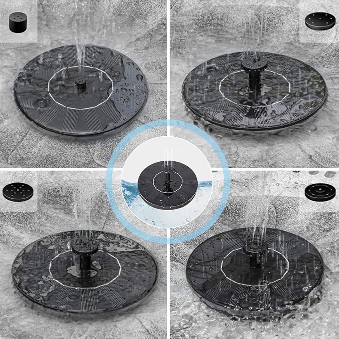 VIVOHOME Bird Bath with Solar Fountain for Outside, Polyresin Pedestal Bird Baths with Solar Powered Pump for Outdoor, Garden, Weather-Resistant Birdbaths with 20" Bowl, Gray