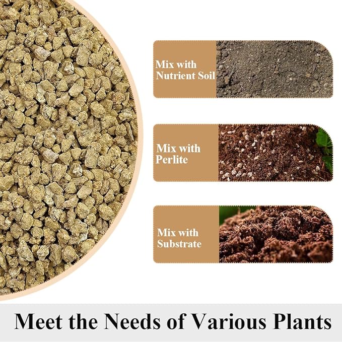 YISZM Succulent and Cactus Maifanitum Stones Garden Accessorie Rocks Pumice for Indoor Plants, Bonsai, Fairy Gardening, Vases Fillers, Terrarium, 5lb