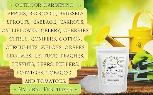 U.S.A. Eggshell Fertilizer Powder, 4 Ounce, for Tomato Plants, Orchids, Calcium Magnesium Phosphorus Powder for Indoor and Outdoor Flowers and Plants