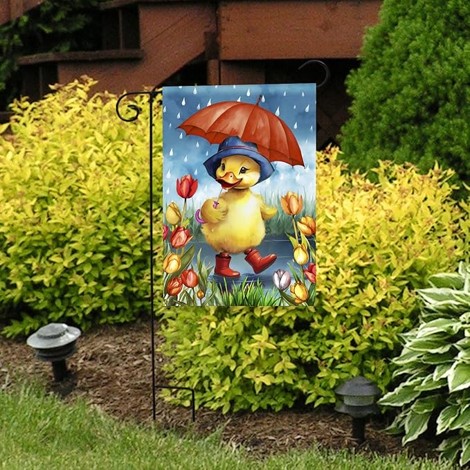 Briarwood Lane Rainy Day Duckling Garden Flag
