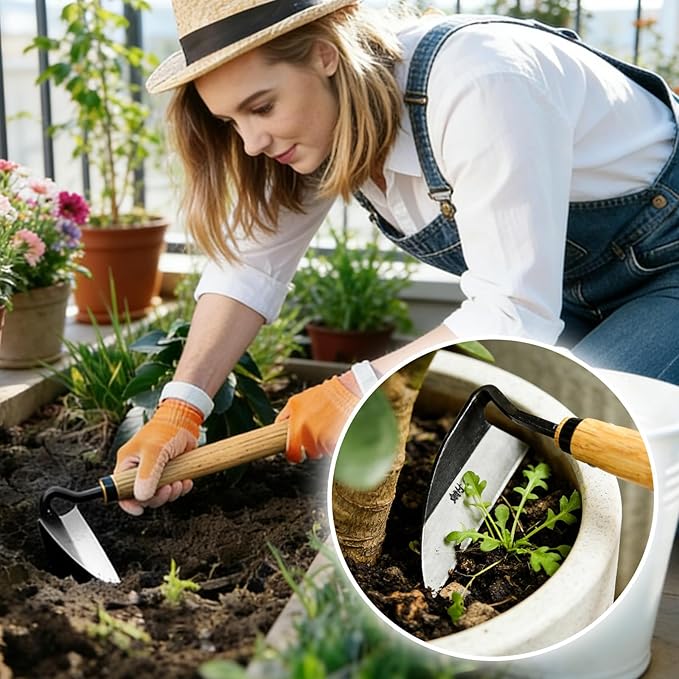 Kana Hoe 217 Japanese Garden Hand Hoe Sickle, Weeding Sickle (Fits Both Hands)